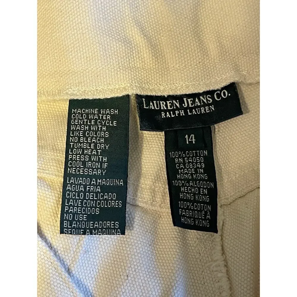 Lauren Jeans Co.‎ Women's Size 14 Cream Off Ivory Relaxed Ankle